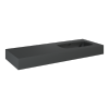 Elita DIMPLE Umywalka 120 PRAWA (60+60) ścienna MARMUR BLACK MATT 168878 / RE041202026010